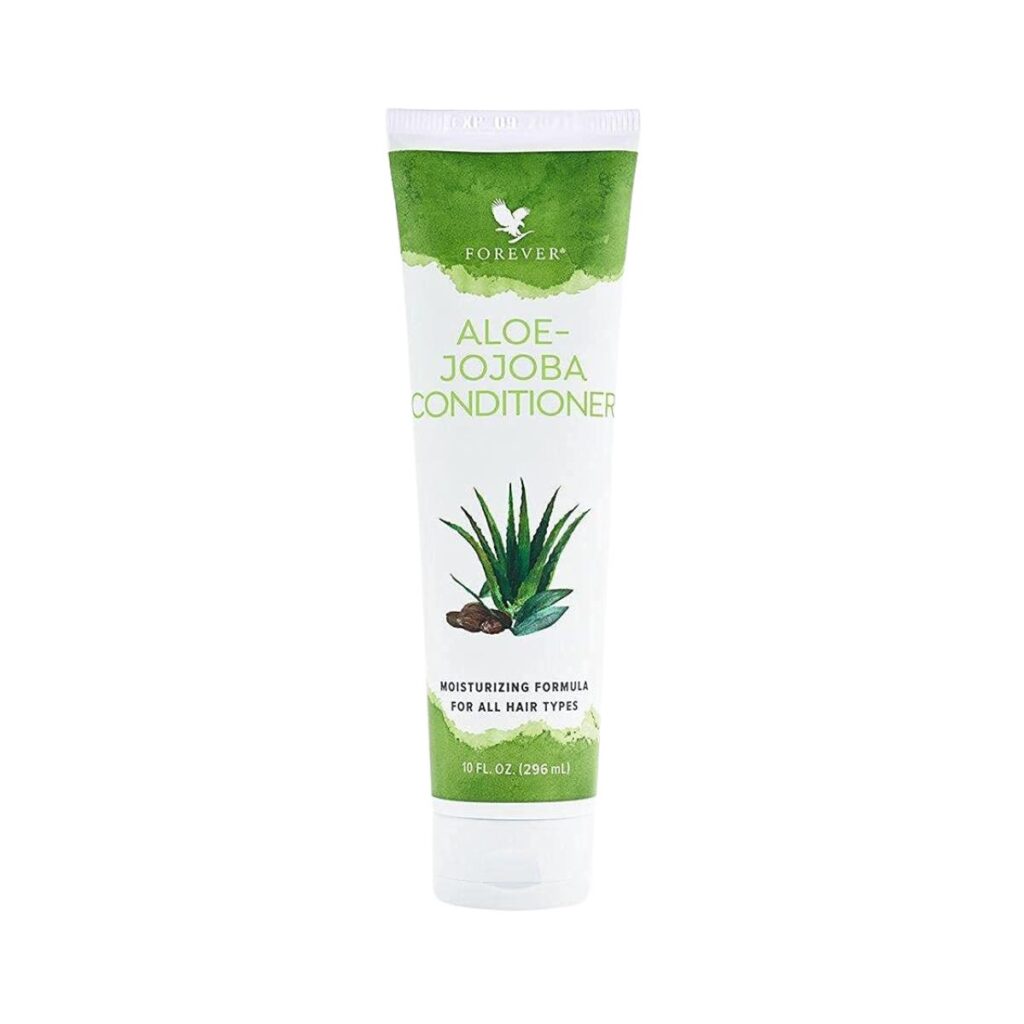 Condicionador Forever Aloe-Jojoba com Aloe Vera e Jojoba, pH balanceado para cabelos macios e hidratados