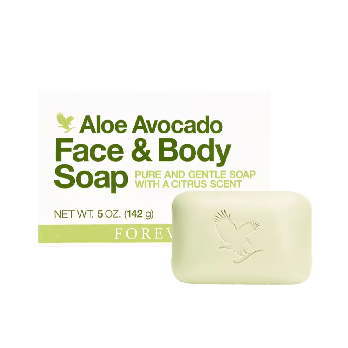 Forever Aloe Avocado Face Soap – Sabonete hidratante e nutritivo com aloe vera e abacate, ideal para todos os tipos de pele.
