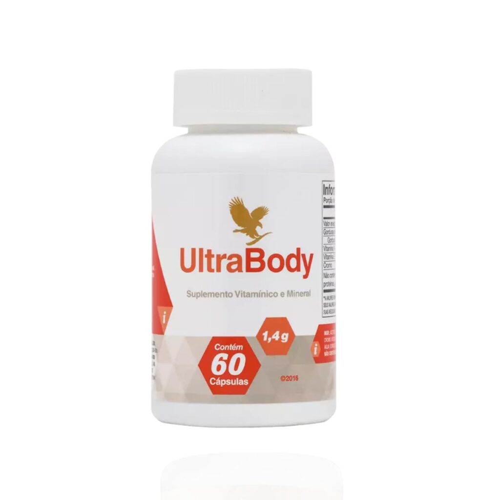 Forever Ultrabody suplemento alimentar em cápsulas com óleo de coco, cártamo, picolinato de cromo e vitamina A.