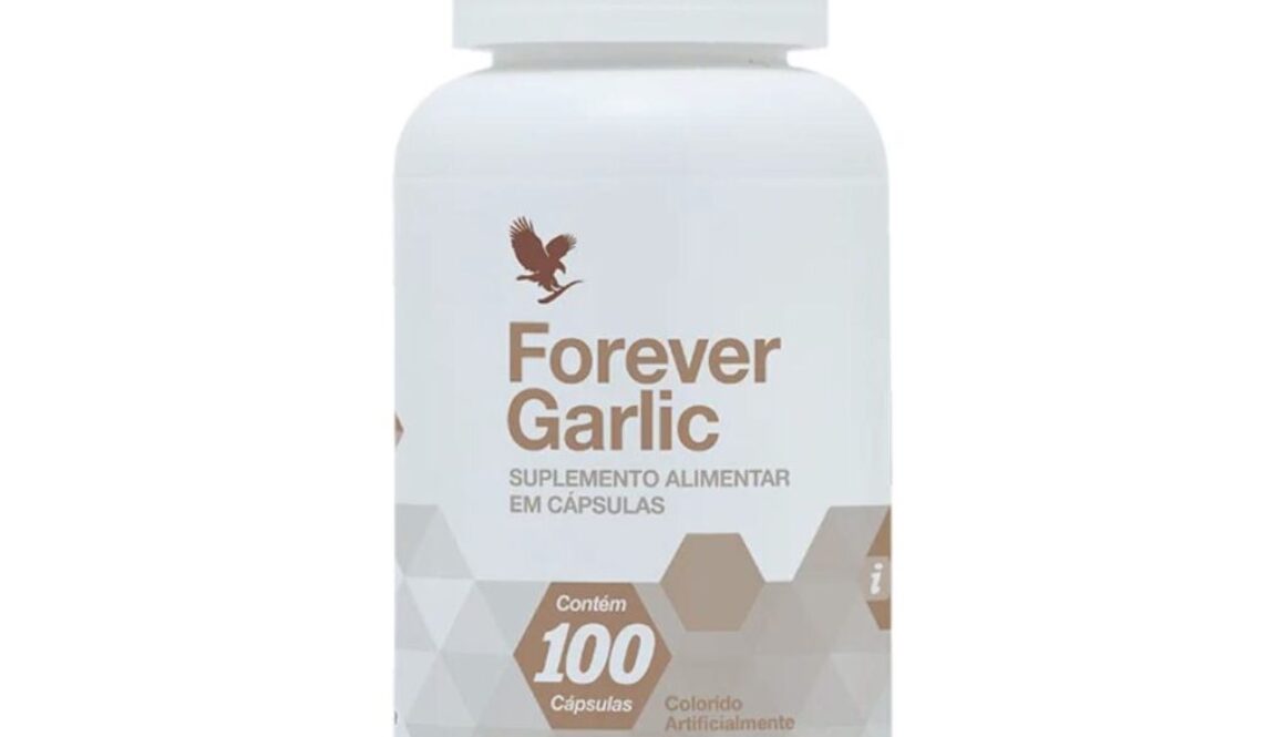 Forever Garlic – suplemento alimentar com óleo de alho e nutrientes essenciais.