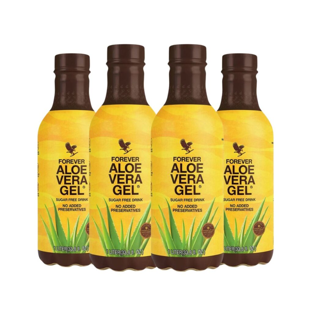 Suco Aloe Vera Gel Forever Living 1L - Kit 4 Unidades