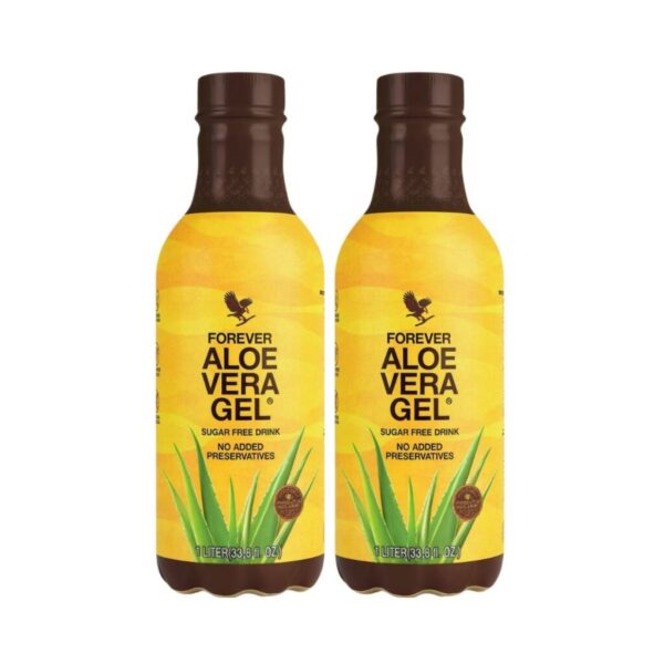 Kit com 2 garrafas de Suco Aloe Vera Forever – bebida natural e refrescante